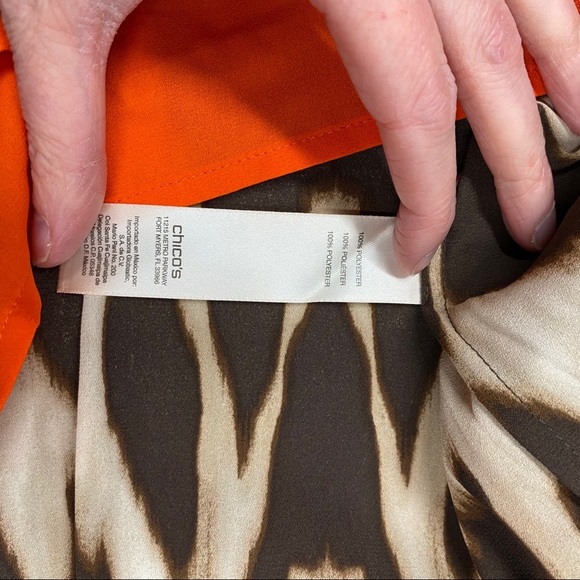 Chico's Chic Ocelot Lola Top Shirt Blouse Animal - Picture 2 of 9